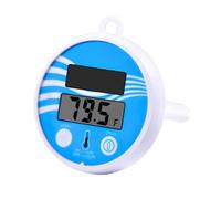 Qusedwey ThermomèTre de Piscine Flottant Sans - ThermomèTre de TempéRature de Piscine Facile à Lire, ThermomèTre de Piscine NuméRique Solaire