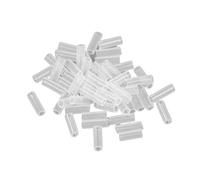 Qusedwey Transparent 1,5 cm / 0,59 Pouces Chaîne de Perles Couvre Anti-Perdure de 50 Pcs de Protection pour Anneau de Clés de Bricolage pour Empêcher Les Perles de Tomber