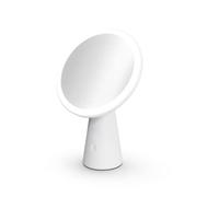 QUSHINI, Miroir de Maquillage Éclairé, Miroir Portable avec Lumières LED à 3 Niveaux de Température, Miroir de Vanité Rechargeable sans Fil avec Câble USB