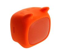 QUSHINI, Peculiar Haut-Parleur Bluetooth, Petit Haut Parleur Portable, Haut-Parleur Puissant, Fonctionne Aussi avec Une Carte Micro SD, Lecture de Musique Jusqu'à 3 Heures, Modèle Taurus, Orange
