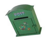 Qusinfc Boîte aux lettres artistique en fer pour l'extérieur, résistante aux intempéries, design mural avec sécurité et finition en fer résistant aux intempéries