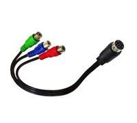 Qusinfc Câble vidéo S 9 broches vers 3RCA femelle AV avec fil de cuivre pour une synchronisation vidéo claire