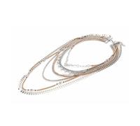 Qusinfc Collier plastron tendance multicouche en alliage de zinc - Accessoires pour fête et usage quotidien - Collier tendance en alliage de métal