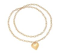 Qusinfc Élégant collier à breloques en forme de cœur avec chaîne en cuivre pour un usage quotidien, bijoux, cadeau, collier d'amour, bijoux