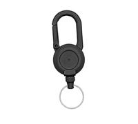 Qusinfc Enrouleur de rangement de sac pour sac à dos et ceinture | Support rétractable à clip avec boucle de fixation en métal et cordon de 60 cm