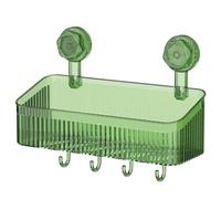 Qusinfc Étagère de salle de bain avec ventouses puissantes - Rangement mural - Solution simple de salle de bain