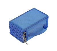 Qusinfc Étui de rangement en tissu Oxford de qualité supérieure avec 72 poches et 4 couches, idéal pour les étudiants, les professionnels et les artistes, bleu, Beauté de masse