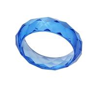 Qusinfc Manchette moderne à facettes en résine avec cristaux à facettes pour fêtes et événements, taille unique, Comme décrit