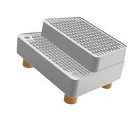Qusinfc Panier à déchets intelligent à deux couches combinant ABS antidérapant et silencieux, sans souillure, toilettage optimal pour animaux de compagnie
