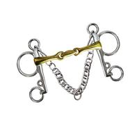 Qusinfc Professional Orals Comfort Mèche de cheval en laiton sans silicone irritant Entraînement et démonstration de polyvalence Précision Contrôle Mèche pour cheval