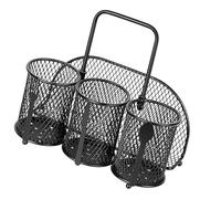 Qusinfc Récipient à ustensiles robuste pour table de salle à manger, camping, voyage, étagère solide avec trous de drainage, serviettes et planificateur d'assiettes