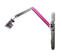 Qusinfc Support de sèche-cheveux avec bras extensible et rotation à 360 degrés pour un style polyvalent - Support en métal robuste