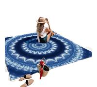 Qusinfc Tapis de pique-nique multifonction en polyester antidérapant pour réunions de famille, activités côtières, tapis d'extérieur pliable