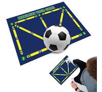 QUSLLIS Tapis de football, pour l'entraînement, le contrôle du ballon, accessoires d'entraînement de football, tapis de gymnastique pour enfants, tapis d'entraînement antidérapant, motif Brésil