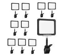 Qussedser 10 PCS Support de Pancarte à Pince Pivotante pour Affichage de Panneau de Marchandise au Détail Pince Support de Panneau Pince Porte Étiquette Rotative 15X11cm