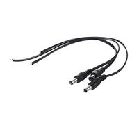 Qussedser 2.1x5.5mm Fiche Male Alimentation DC Pigtail 3pcs pour Camera de securite CCTV