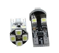 Qussedser 2 x T10 W5W CANBUS sans Erreur 8 SMD LED Blanc Ampoules de Coin 12V
