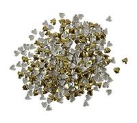Qussedser 300x 3d en alliage de metal etoile coeur d'argent d'or nail art tips design decorations bricolage