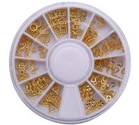 Qussedser 3D Creux Art De L'ongle DÉCoration Formes Mixtes GÉOmÉTrie Or Conseils D'or Diy Art De L'ongle Outils Mode DÉCoration De Ongles Autocollants Xy- 15