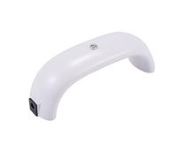 Qussedser 9W Mini Lampe Uv À Led Pour Séchoir À Ongles Gel De Vernis Lampe Led Séchage Gel 3/6 Leds Séchoir À Ongles Uv Machine À Manucure Outil De Beauté D'Ongle (Blanc)