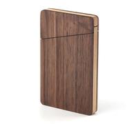 Qussedser Boîte à Cartes de Visite en Bois Portable, Cadeaux d'affaires, Porte-Cartes de Visite, Boîte-Cadeau 1 Pièce