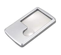 Qussedser boitier d'argent LED loupe de Poche, 3X, 6X