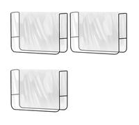 Qussedser Housses de Protection pour Chaise de Salon, Housses de Dossier de Chaise de Coiffure Carrées Transparentes pour S'Adapter à la Plupart des Chaises Standard (Lot de 3)