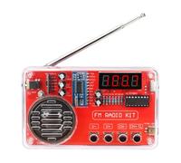 Qussedser Kit radio FM DIY Récepteur radio FM 50-108 MHz Assemblage électronique Kit pratique de soudure avec écran LCD