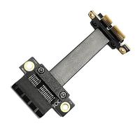 Qussedser Le Câble D'Extension Pleine Vitesse pour Carte Graphique PCI-E 3.0 1X Prend en Charge la Carte Son NIC, Carte USB Multifonctionnelle et Pratique, Installation Facile à 90°