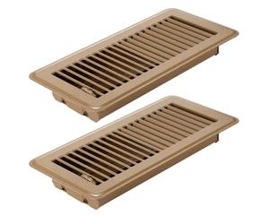 Qussedser Lot de 2 grilles d'aération de sol robustes de 10,2 x 25,4 cm, housses de ventilation de sol pour chauffage au sol