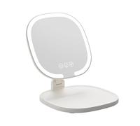 Qussedser Miroir de Maquillage à LED avec Lumière, Grossissement 1X/3X, Miroir de Voyage Pliable et Portable, pour les Femmes