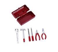 Qussedser TéLéCommande Rock Crawler Accessoires à L'éChelle 1:10 BoîTe à Outils avec des Outils D90 SCX10 Land Rouge