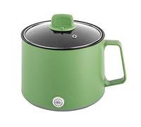 Qussse Casserole anti-adhésive portable, 1,7 l, multicuiseur électrique avec double contrôle de la puissance pour la cuisson des pâtes, soupe, boulettes (vert)