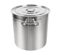 Qussse Casserole gastronomique 50 l en acier inoxydable avec couvercle pour cuisinières à gaz, cuisinières électriques et à induction