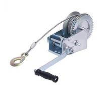 Qussse Treuil manuel jusqu'à 350 kg, manuel avec câble métallique de 10 m, treuil pour camions, remorques, bateaux, treuil forestier, ratio 4:1/8:1