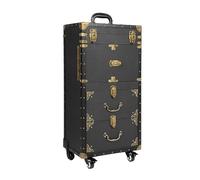 Qussse Valise cosmétique à roulettes - Chariot multifonction à 4 niveaux - Chariot de travail - Pour coiffeurs, écoles de coiffure, maisons privées