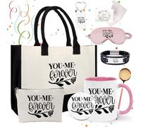 Qustiuve Coffret cadeau d'anniversaire pour femme | Cadeau attrayant pour femme | 9 pièces avec sac fourre-tout, tasse | Coffret cadeau pour femme | Cadeau pour elle | Panier cadeau de vacances pour