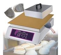 QUSYZD Appareil à Muffins et gaufrier électrique à Une Seule tête avec plaques chauffantes de 35 x 38 cm, Machine à soufflés, Plaque de Cuisson électrique Commerciale en,