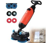 QUSYZD Autolaveuse électrique, Machine autoportée à Double Brosse, laveuse de sols Professionnelle, alimentée par Batterie, Grande capacité pour carrelage et Surfaces dures, Rouge,Red
