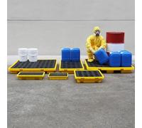QUSYZD Bac de rétention Robuste, Plateforme antidérapante en polyéthylène avec Orifice d'évacuation des eaux usées à écrou, capacité 15/17/18 L, idéal pour Les Gara,490 * 350 * 95mm