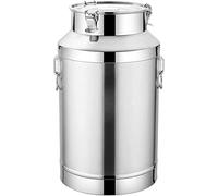 QUSYZD Bidon à Lait en Acier Inoxydable 201, Seau, pichet, baratte à Lait, récipient avec Couvercle hermétique, Robuste, 76 L ou 9 L,9L