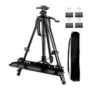 QUSYZD Chevalet métallique réglable - Présentoir Portable pour Toiles et peintures - Idéal pour Les Adolescents, à Poser sur Une Table ou au Sol - Parfait pour Les projets a,