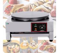 QUSYZD Crêpière électrique Professionnelle, gaufrier antiadhésif en Acier Inoxydable, température réglable pour Le Petit-déjeuner, Les en-Cas, Les chapatis, Les Tortillas et Le Bacon.,