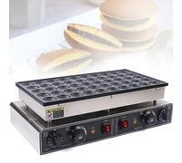 QUSYZD Crêpière hollandaise, Mini-Plaque de Cuisson à 50 Trous pour sandwichs et Biscuits, Appareil à poffertjes et gaufrier Professionnel,