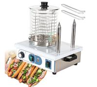 QUSYZD Cuiseur à Vapeur pour Pains à Hot-Dog, Machine à saucisses électrique avec 2 Pinces de Cuisson, capacité de 24 Hot-Dogs et 12 Pains, rouleuse à Hot-Dogs, bâtonnet,Stick