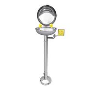 QUSYZD Douche oculaire d'urgence, Douche oculaire sur Pied en Acier Inoxydable 304 avec Couvercle Anti-poussière, unités de Douche faciale à Double buse de pulvérisation, pour laboratoir,