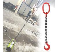 QUSYZD Élingue à chaîne de 1 m, capacité de 1 Tonne, palan de Levage Robuste à Un Seul Brin pour Conditions Difficiles, léger et Facile à Utiliser, idéal pour Le Levage,Long 1m/3.3ft - 1 Ton Load