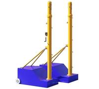 QUSYZD Filet de Volley-Ball en Acier, Support lestable pour Volley-Ball/Badminton avec roulettes, Utilisation intérieure et extérieure, Jeux familiaux en Plein air, coule,One Color-Style1