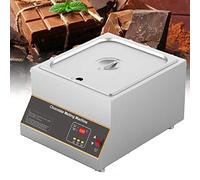 QUSYZD Fondoir à Chocolat Professionnel, Appareil à Fondue électrique 500 W à Commande numérique, tempéreuse à Chocolat 9 kg, Acier Inoxydable, Fonctionnement à Sec, Chauffe-Choco,1-Tank