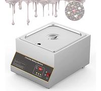 QUSYZD Fondoir à Chocolat Professionnel, Appareil à Fondue électrique à Commande numérique 500 W, tempéreuse à Chocolat 20 LB, Acier Inoxydable, Combustion à Sec, Chauffe-Chocolat,